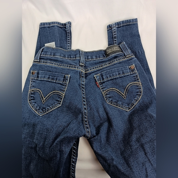 LEVIS Classic Boot cut Curvy Skinny‎ Blue Denim Jeans Sz 4 - Picture 6 of 8